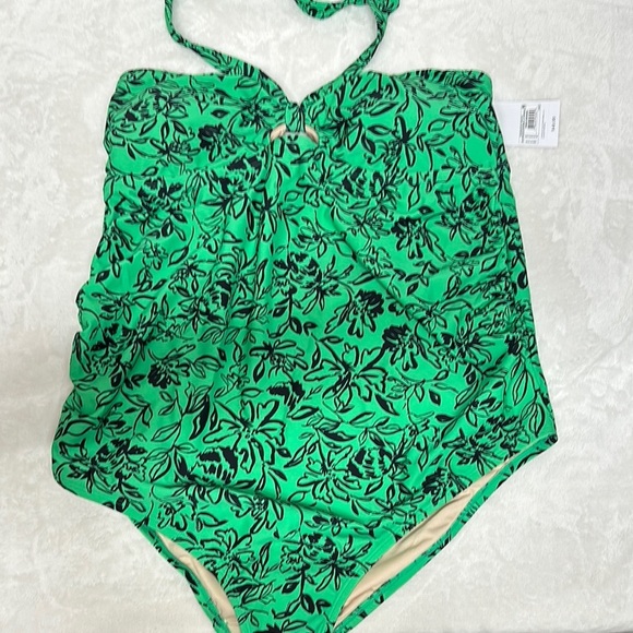 Isabel Maternity by Ingrid & Isabel Green Floral One Piece Swimsuit - Picture 1 of 10